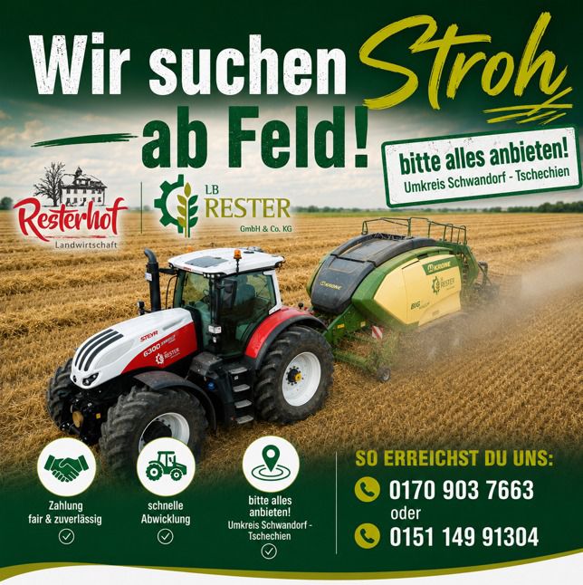 Wir suchen Stroh ab Feld